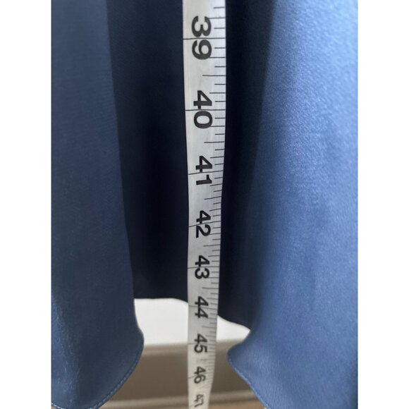 Jigsaw Dress Sz 12 Silk Midi Blue Designer Quiet Luxury Open Back Evening Party - Picture 7 of 16